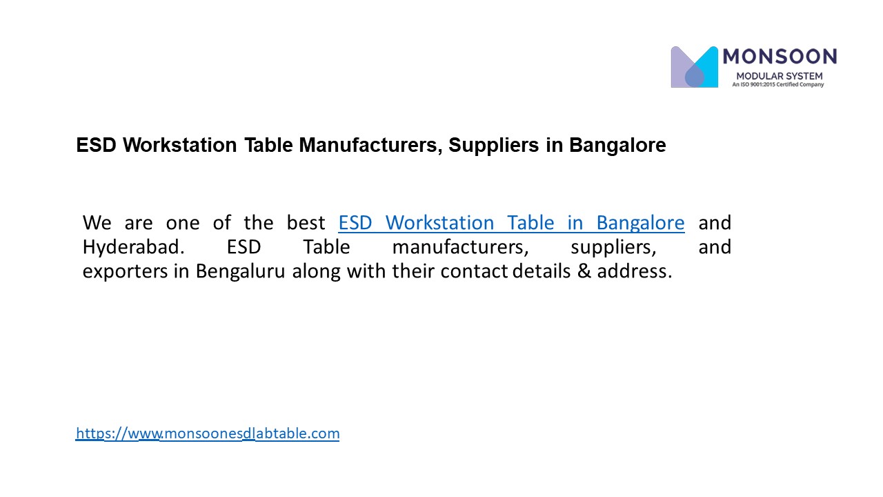 ESD Workstation Table Manufacturers, Suppliers in Bangalore