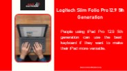 Logitech Slim Folio Pro 12.9 5th Generation