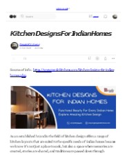 Kitchen Designs For Indian Homes