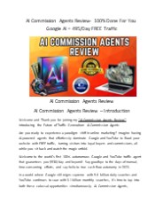 AI Commission Agents Review
