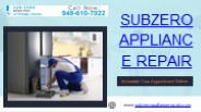 Subzero Appliance Repair in Orange County