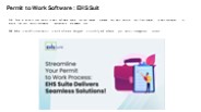 Permit to Work Software : EHS Suit