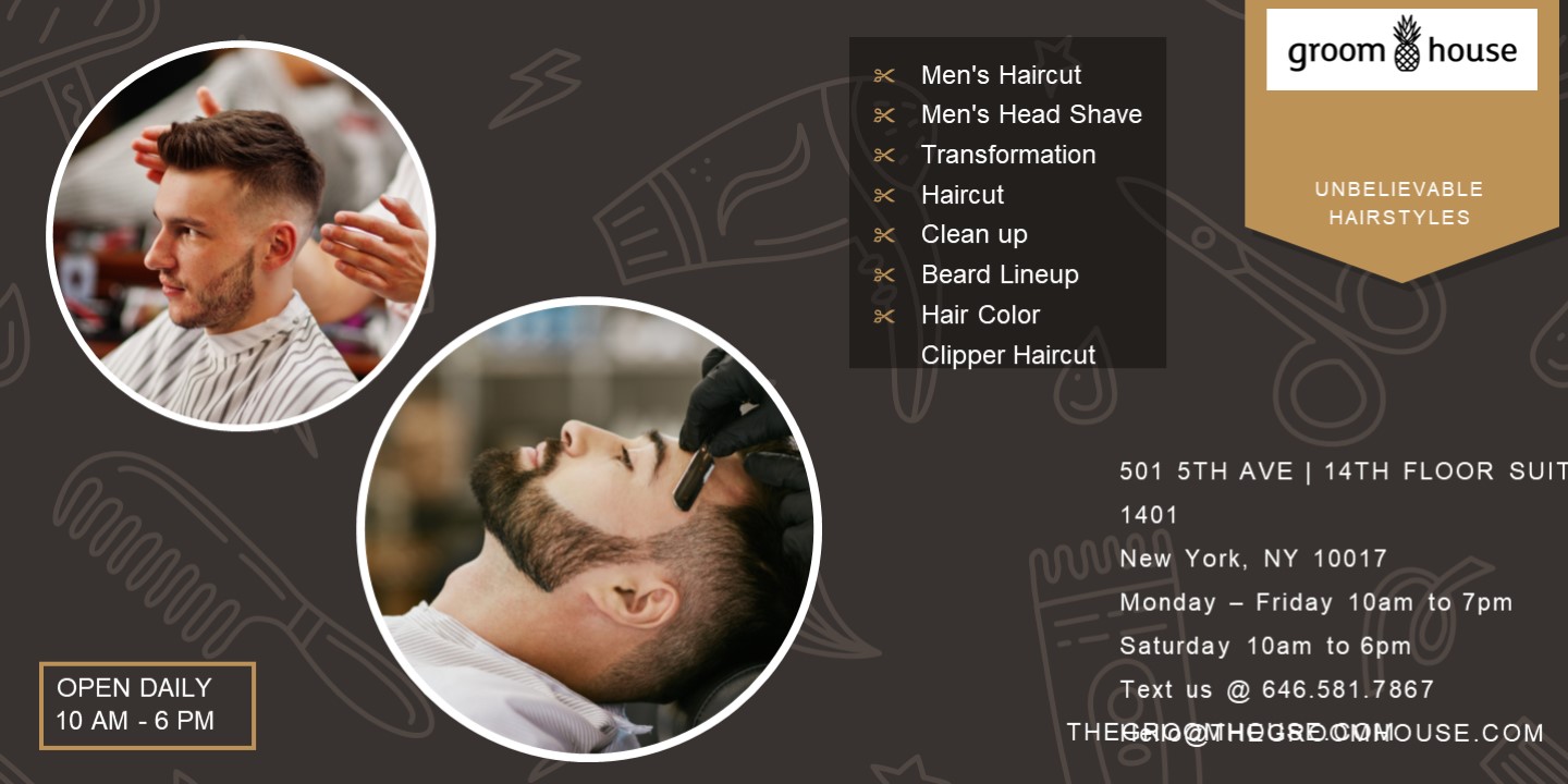 Get the Best Men's Haircut in NYC at The Groom House!