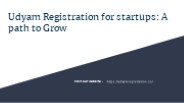 udyam registration for startup business
