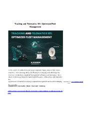 Tracking and Telematics 101: Optimized Fleet Management