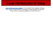 Laser Fat Reduction In Dubai (1)