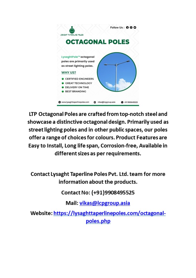 Street Light Pole Manufacturers in India