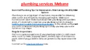 plumbing services Mebane