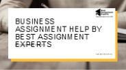 Business Assignment Help by Best Assignment Experts