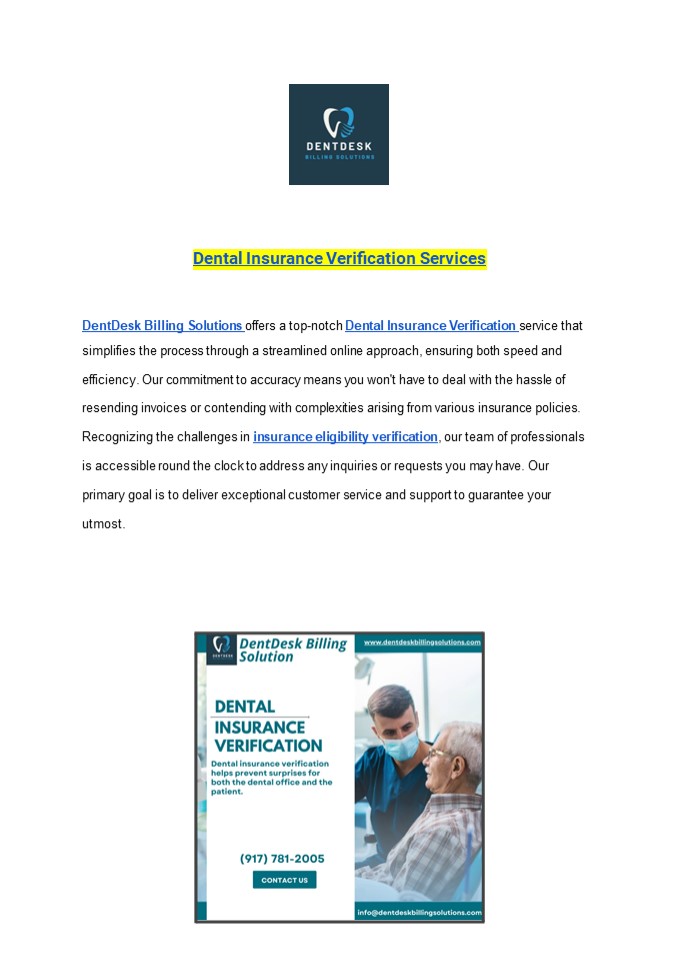 Dental Insurance Verification Services (1)