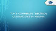 Top 5 Commercial Electrical Contractors in Virginia