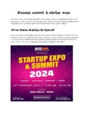 Bizzopp summit and startup expo