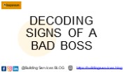 Decoding the Signs of a Bad Boss