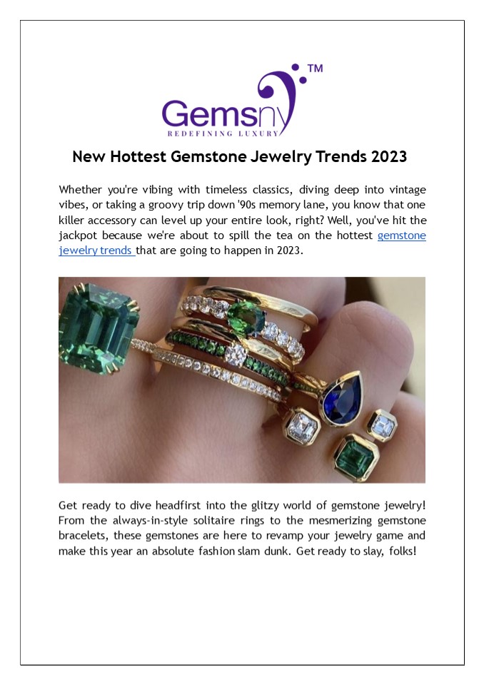 Top 5 Trendy Gemstone Jewelry for 2023
