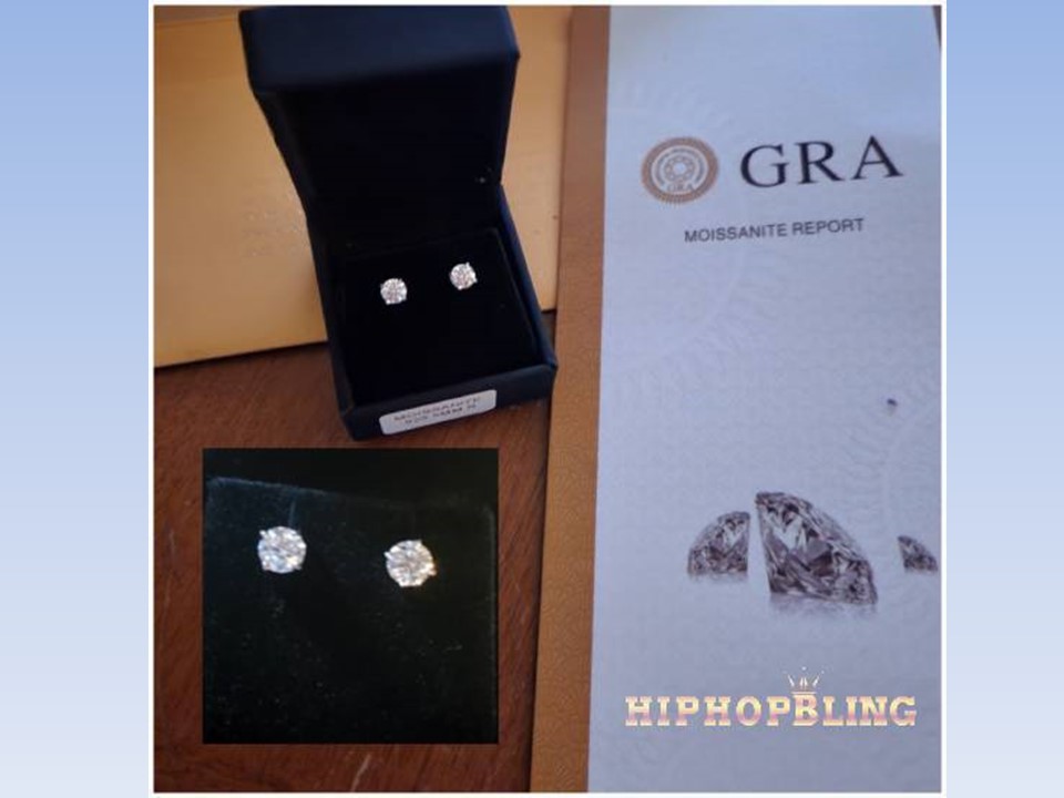 Shine Bright with Custom Moissanite Earrings from HipHopBling.com