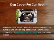 Dog Cover For Car Seat