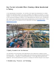 Rebar Manufacturer in Turkey