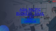 100% Verified Asia Pacific Business Email List Providers In USA-UK
