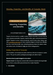 Meaning, Properties, and Benefits of Turquoise Beads