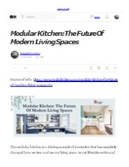 Modular Kitchen: The Future Of Modern Living Spaces