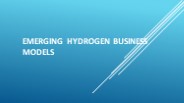 Emerging Hydrogen Business Models