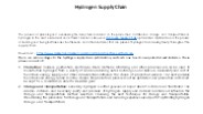Hydrogen Supply Chain