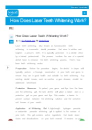 How Does Laser Teeth Whitening Work?