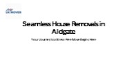 removal company in Aldgate