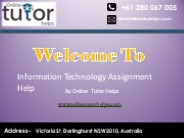 Information Technology Assignment Help