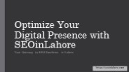 Professional SEO Agency in Lahore