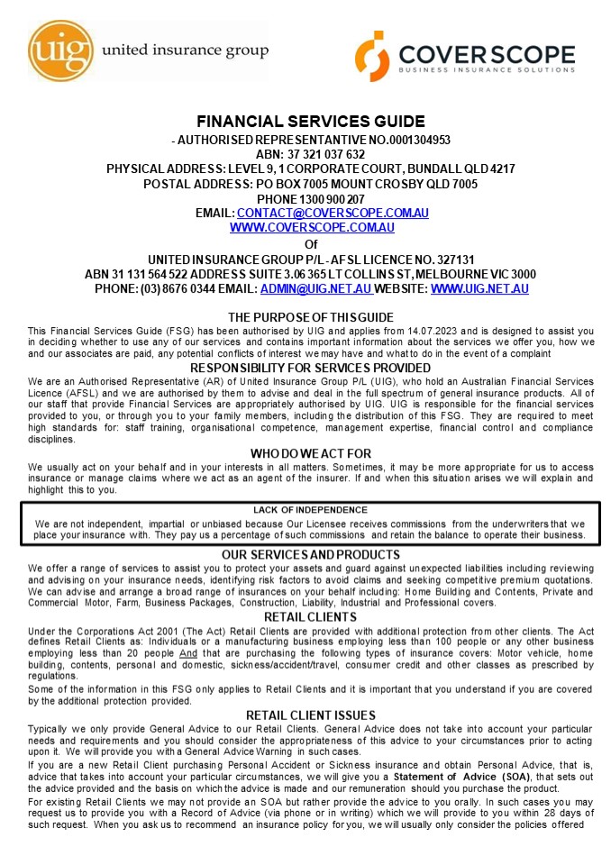 Financial Services Guide