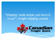 freight shipping canada