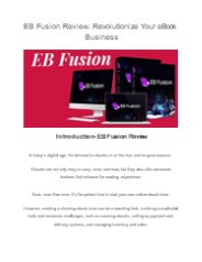 EB Fusion Review: Revolutionize Your eBook Business