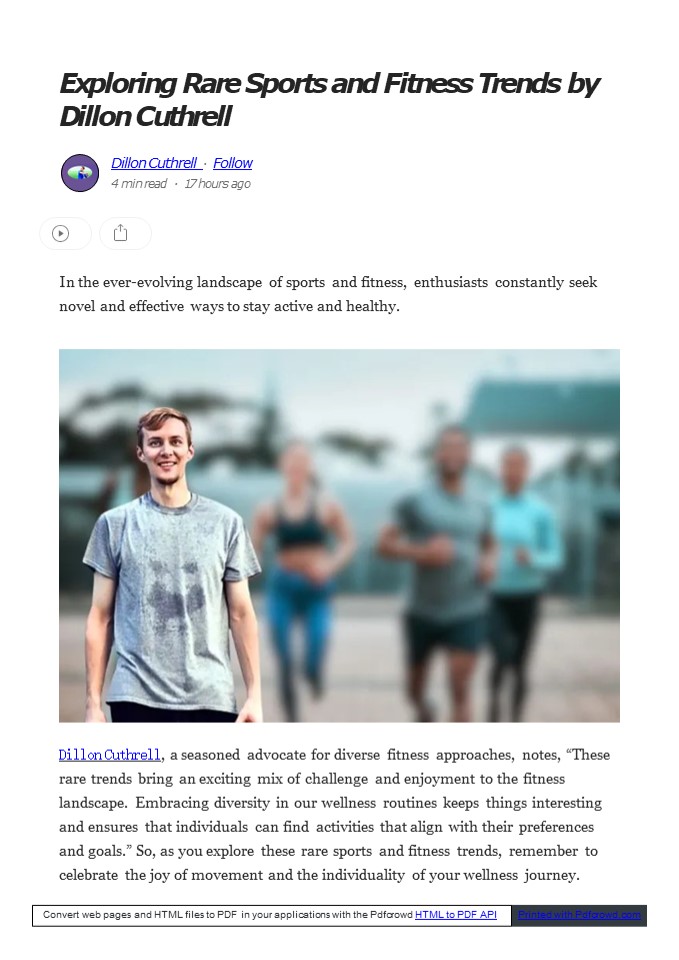 Fitness Trends by Dillon Cuthrell