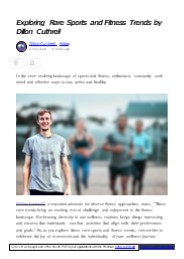 Fitness Trends by Dillon Cuthrell