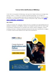 Python Online Certification at H2KInfosys