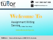 Assignment Writing Service