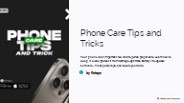 Phone care tips and tricks
