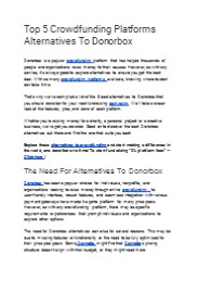 Les 5 Meilleures Plateformes Alternatives à Donorbox