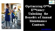 Annual Maintenance Contract For Offices In Dubai