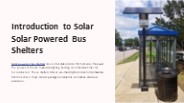 Solar Powered Bus Shelter Advertizing