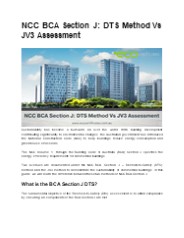 NCC BCA Section J: DTS Method Vs JV3 Assessment