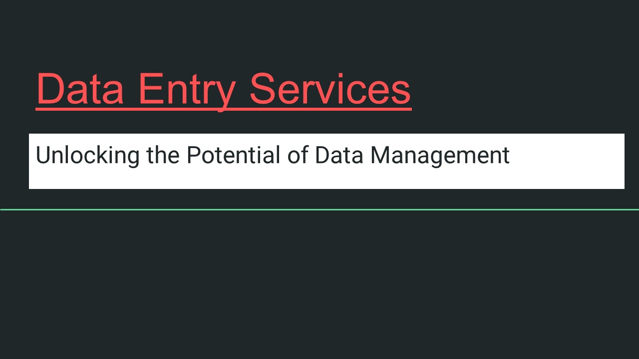 data entry services