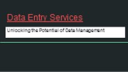 data entry services
