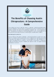 The Benefits of Choosing Austin Chiropractors: A Comprehensive Guide