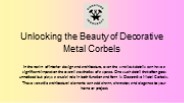 Decorative Metal Corbels