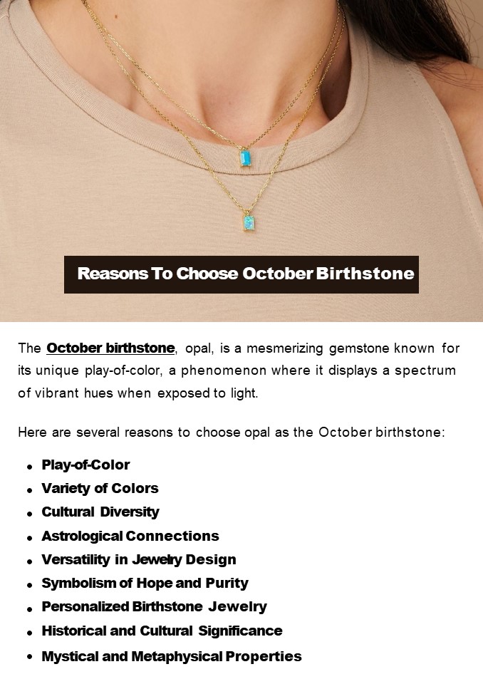 Reasons To Choose October Birthstone