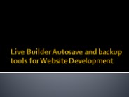 Live Builder Autosave and backup tools for Website Development (1)