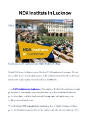 NDA Institute in Lucknow