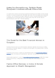 Wealth Management Consultants in Gurgaon